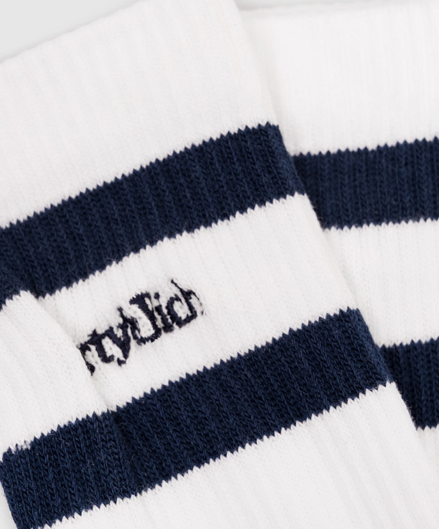 Sporty & Rich Дитячі шкарпетки білі Serif з вишивкою логотипа AC102712300WH88 зображення 2