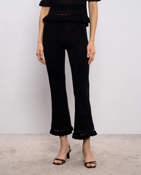 Twinset Чорні штани з рюшами 261TP3084