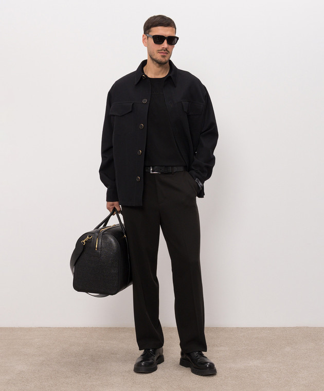 Balmain Черная футболка с логотипом GH0EG000BD10 изображение 2