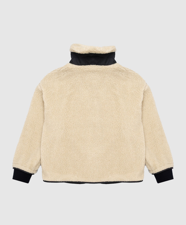 Dolce&Gabbana Детская бежевая куртка с монограммой L4JB8MFUP7V26 изображение 2