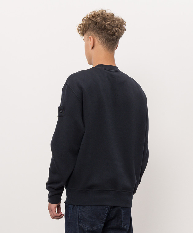 Stone Island Синий утепленный свитшот с шерстью L2S156100013S0F15 изображение 4