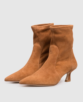 Stuart Weitzman Коричневые замшевые ботильоны VINNIE SM577