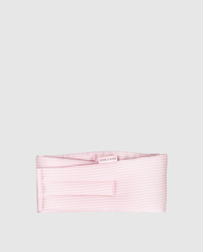 Dore & Rose Розовая маска для сна из шелка в полоску DEEPSLEEPMASK