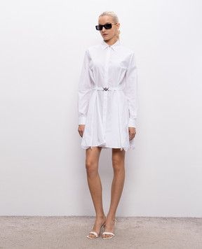 Versace Біла сукня-сорочка з мереживом 10226201A13878