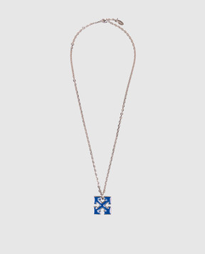 Off-White Сріблястий ланцюжок з підвіскою Arrow OMOB16BS26MET001