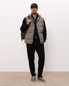 Brunello Cucinelli Сірий пуховий жилет MV4081628