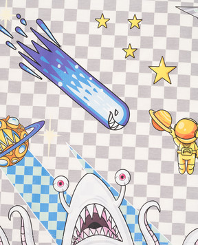 Sprayground Дитяча сіра футболка Tokio Bubble SPY671WHT