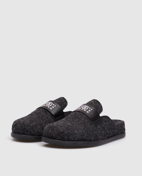 Maison Margiela MM6 Дитячі сірі мюлі з вовни 838713640