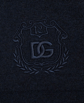 Dolce&Gabbana Детские синие джоггеры из шерсти и кашемира L4KP13JDVGS26