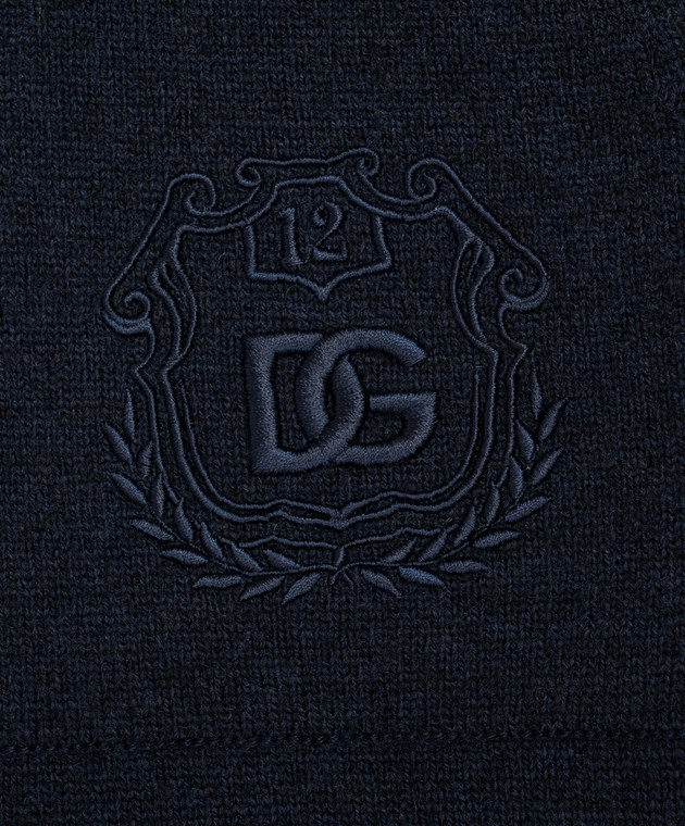 Dolce&Gabbana Детские синие джоггеры из шерсти и кашемира L4KP13JDVGS26 изображение 3