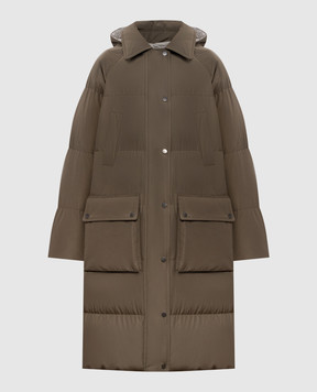Brunello Cucinelli Коричневий пуховик MG5019946