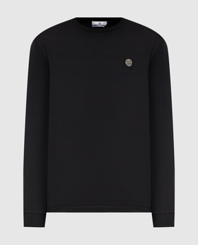 Stone Island Чорний лонгслів з нашивкою логотипа L1S152100031S0013