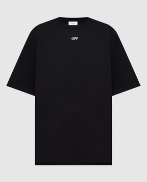 Off-White Чорна футболка з принтом емблеми Chain Arrow 44MAA120S26J004