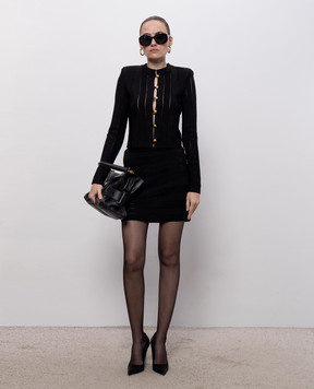 Balmain Черная юбка мини HF1LA695KK34