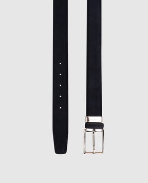 Canali Синий замшевый ремень с логотипом KB0047750C