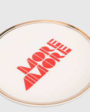 Bitossi Home Белая фарфоровая тарелка для хлеба More Love FTB00010