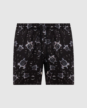 Vilebrequin Черные шорты для плавания Bubble Turtles MAHEJ311