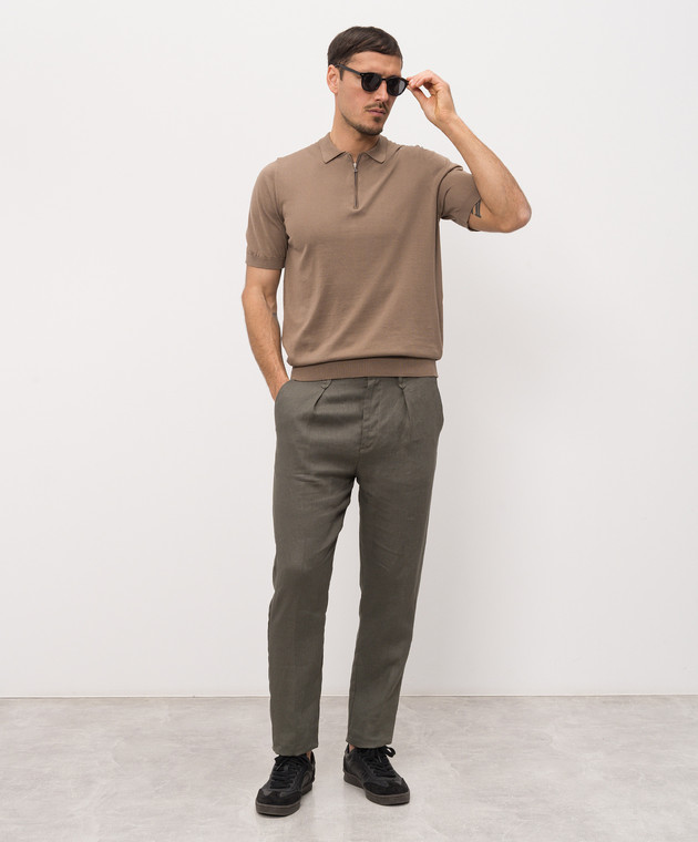 Cashmere&Whiskey Коричневое поло MB004Z изображение 2