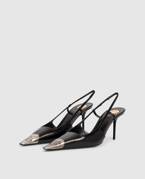 Saint Laurent Черные кожаные слингбеки JEANNE 853184AAFAN