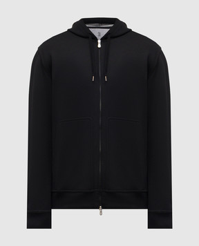 Brunello Cucinelli Чорна спортивна куртка з бавовною MM8319069G