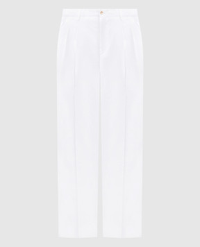 Dolce&Gabbana Белые брюки из льна GP20WTFU4JB