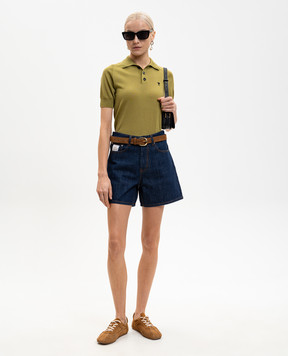 Ami Paris Сині джинсові шорти з патчем логотипа FSO839DE0122