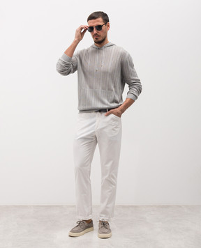 Brett Johnson Сіре худі з льоном SS26K45LPOLLGR