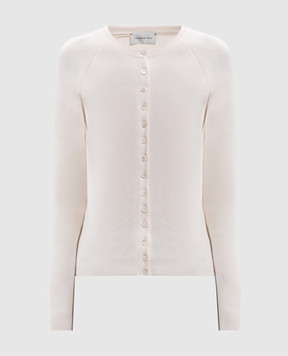 Magda Butrym Кардиган с кашемиром цвета айвори KNITWEAR29CARDIG266726