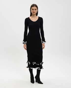 Simkhai Черное платье Solani с рюшами 5251145K