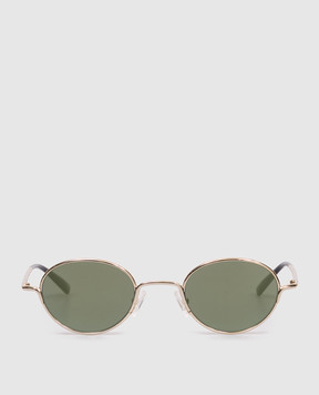 Alexander McQueen Золотые очки с зеркальным эффектом 861683I3330