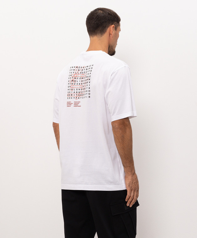 Dolce&Gabbana Белая футболка Crossword с принтом логотипа G8PN9TG7QAV изображение 4