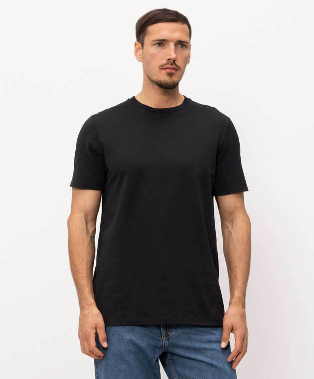 Cashmere&Whiskey Черная футболка с принтом логотипа TSHIRT изображение 2