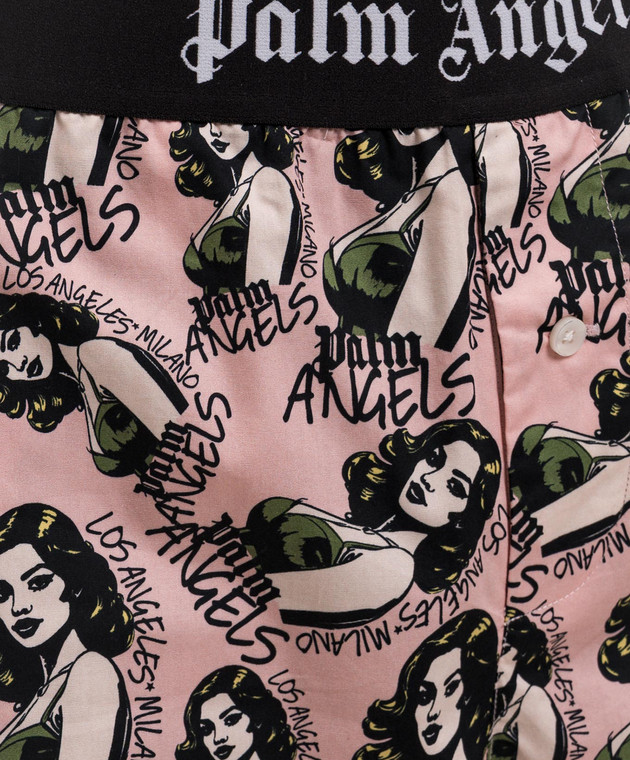 Palm Angels Розовые шорты Pinup PMCB044S26FAB002 изображение 5