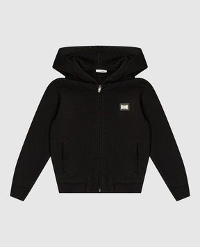 Dolce&Gabbana Детская черная спортивная куртка с логотипом L4JW2VG7P1V812+