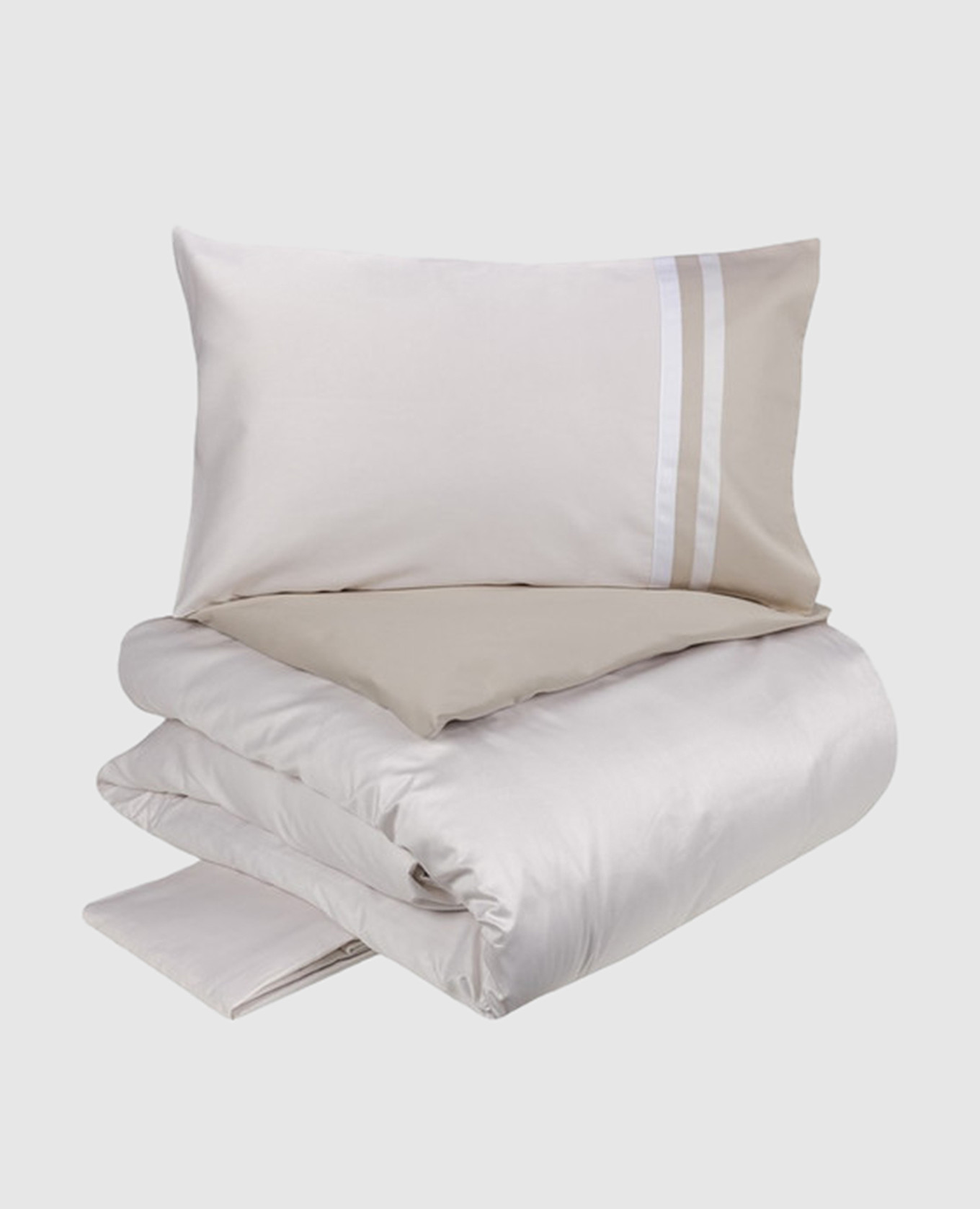 

Комплект постельного белья цвета айвори KUBRIC, Бежевый, Постельное белье