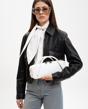 Dondup Белая кожаная сумка-багет WB307PL0660DXXX