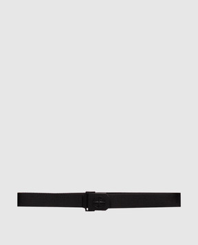 Stone Island Черный тканый ремень с фактурной эмблемой логотипа L2S159300003S0071