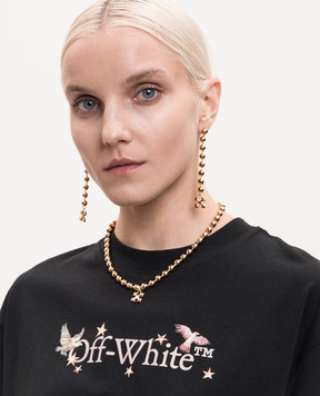 Off-White Золотые серьги с логотипом Arrow OWOD2A0C99MET001