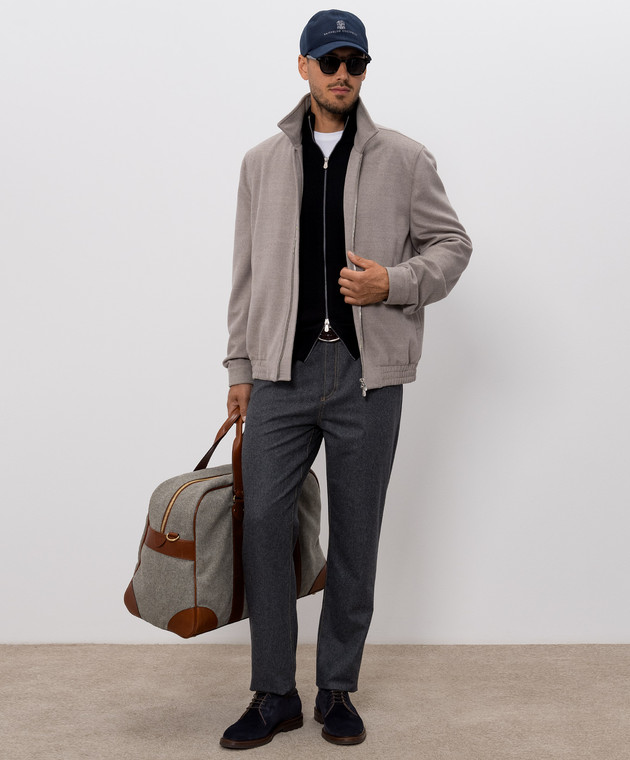 Brunello Cucinelli Сіра куртка з вовни MV4676379 зображення 2