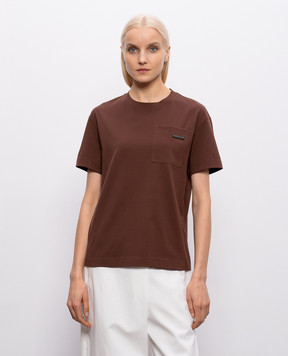 Brunello Cucinelli Коричневая футболка MPT81EC710