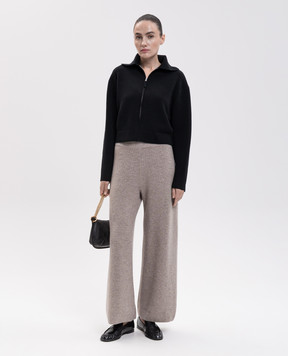 Allude Черный укороченный кардиган из шерсти и кашемира 26517611