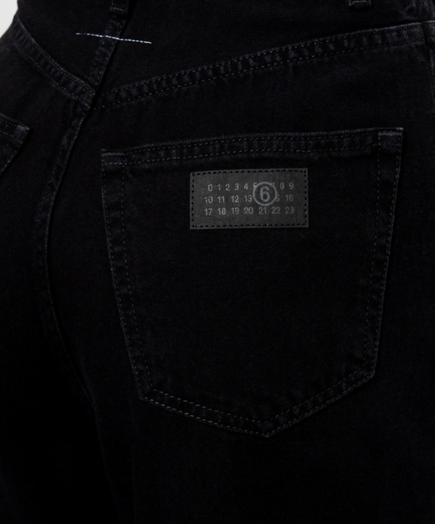 Maison Margiela MM6 Чорні джинси з патчем логотипа S62LB0226M30064 зображення 5