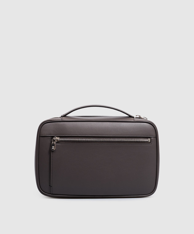 Brunello Cucinelli Коричнева шкіряна сумка Travel MWZNBU441 зображення 3