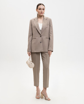 Peserico Бежевий жакет з льоном A0120206668