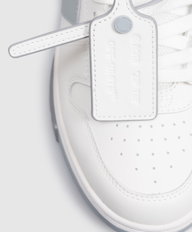 Off-White Білі шкіряні кросівки Out Of Office W259C9L018 зображення 5