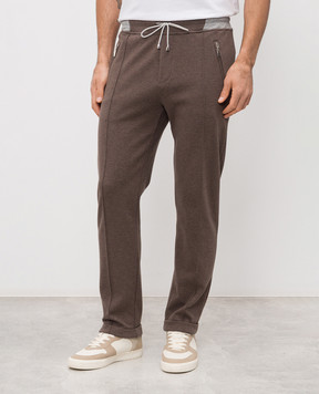 Doriani Cashmere Коричневі спортивні штани з відворотами 840PANTTAZF1853J29