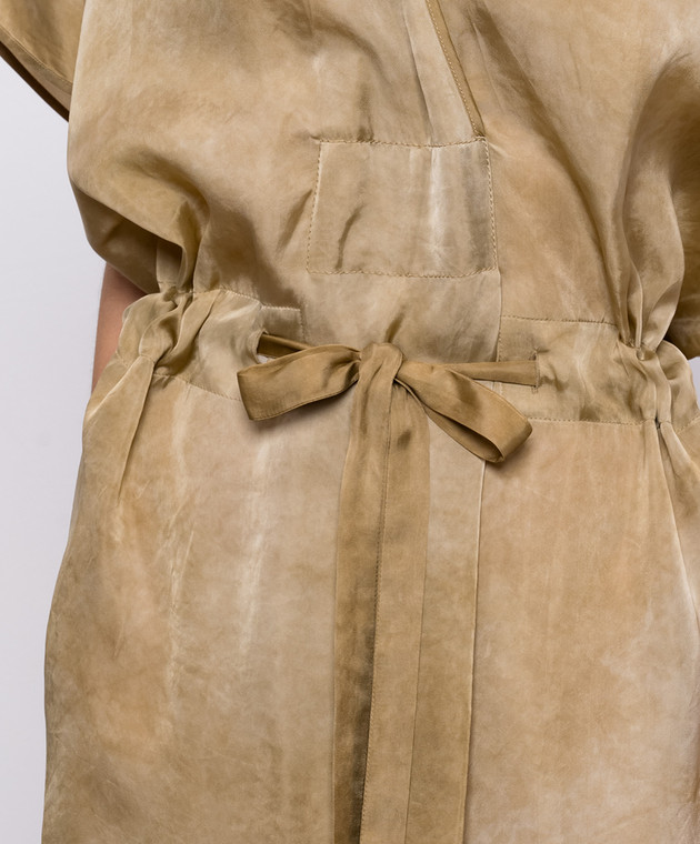 UMA WANG Коричнева сукня міді Acre UW5007 зображення 4