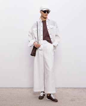 Brunello Cucinelli Біла сорочка з бавовни MQ986NE416