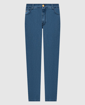 Stefano Ricci Сині джинси з монограмою логотипа MFT61B2110TR141L