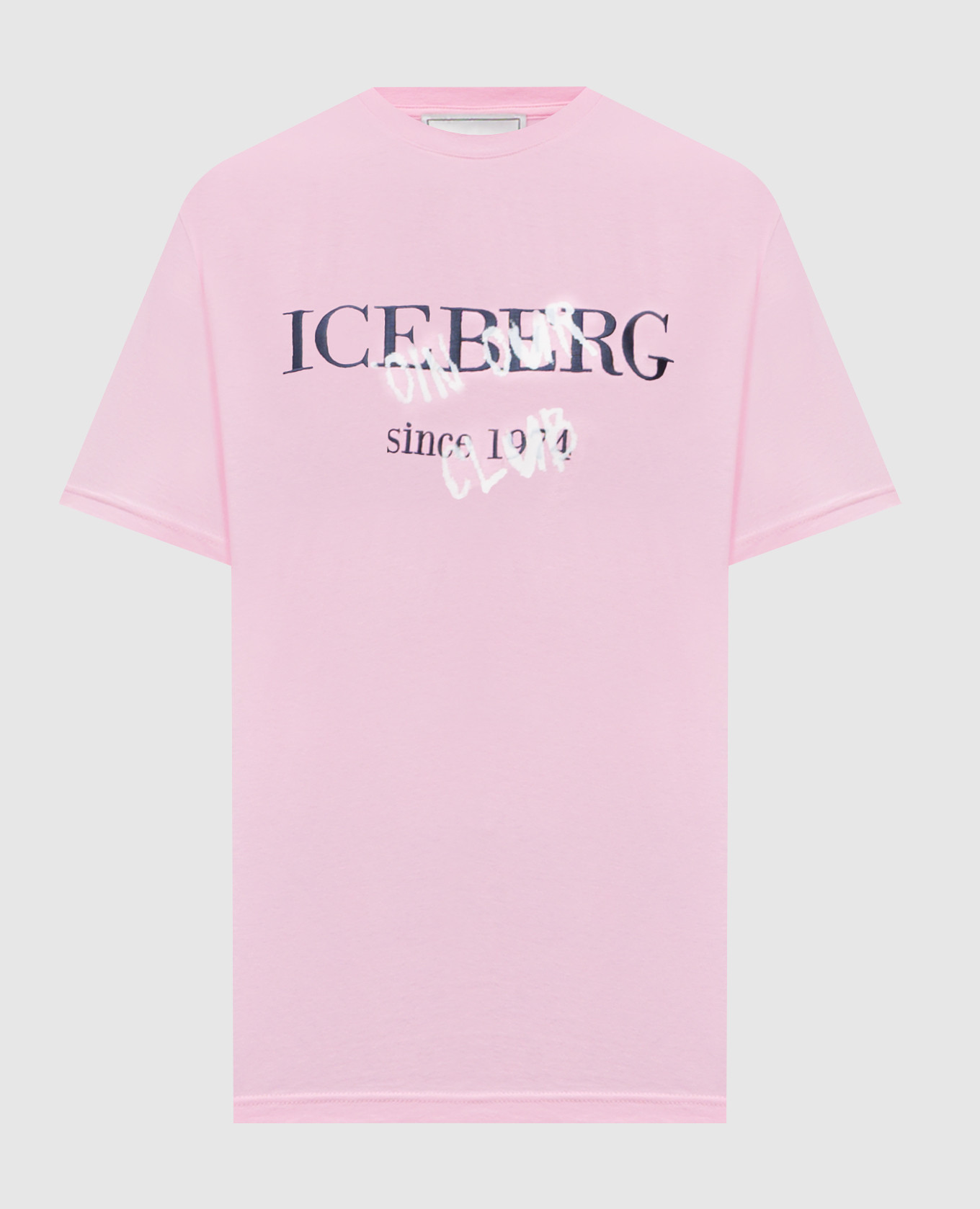 Розовая футболка с вышивкой логотипа